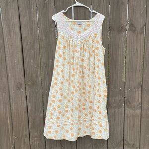 Vintage Lanz of Salzburg citrus print flowy summer house dress